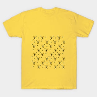 Repeating Bee - Fun Kid's Geometric Happy Bees T-Shirt